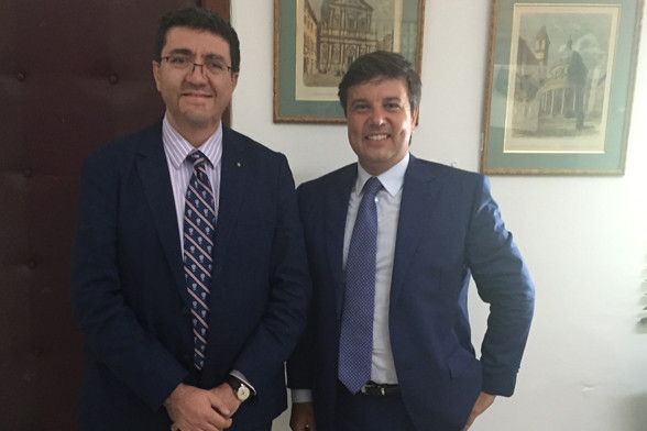 Encuentro con el embajador de Italia en la República Dominicana