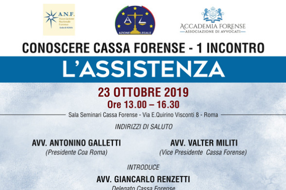 Conoscere  Cassa Forense - 1° Incontro: L'assistenza